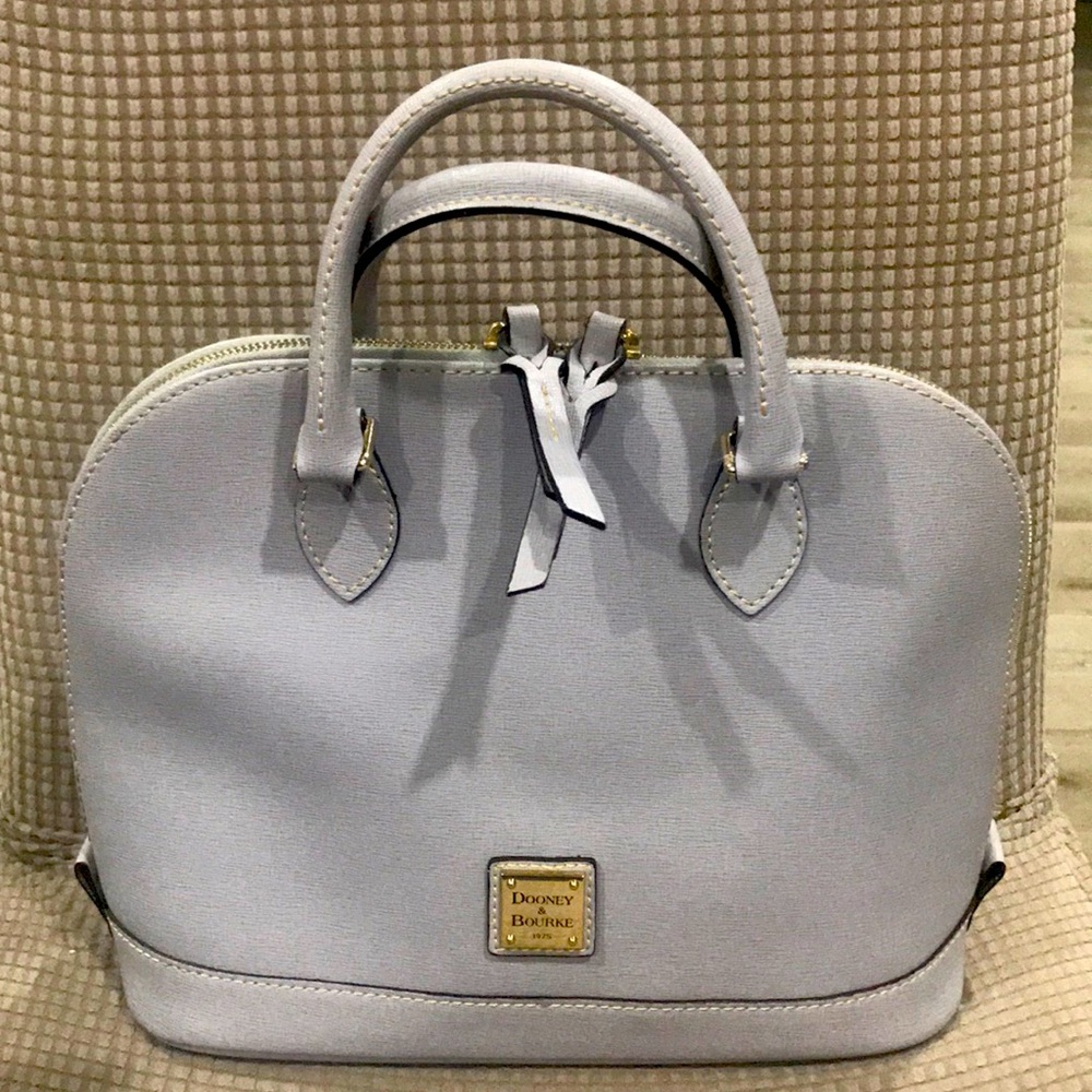 Dooney & Bourke Light Grey Saffiano Leather Handbag